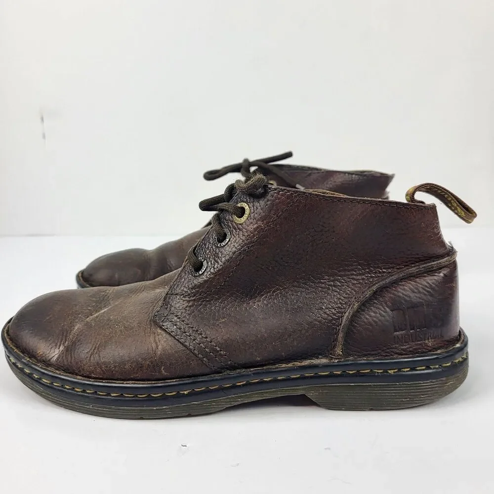 DR MARTENS SUSSEX Boots Men 8 Brown Chukka Leather AS IS READ